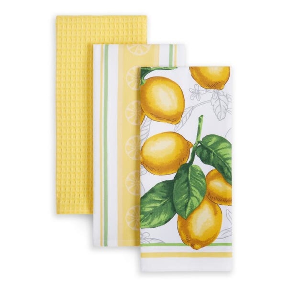 Martha Stewart Printed Lemons Kitchen Towel 3-pc